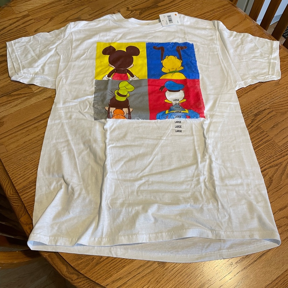 Adults Disney  Character White T-Shirt Size Large